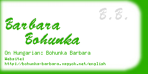 barbara bohunka business card